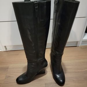 Nine West Wide Calf Wedge Boots